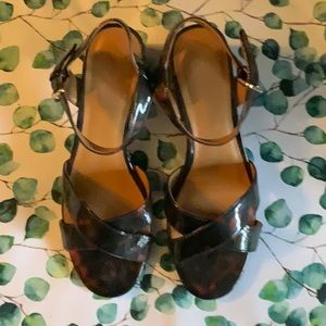 NWOB J Crew Tortoise Strappy Sandal 7.5